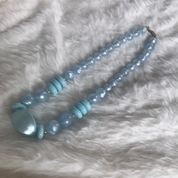 “BLUE BEAD” Vintage Necklace. - Picture 4 of 5